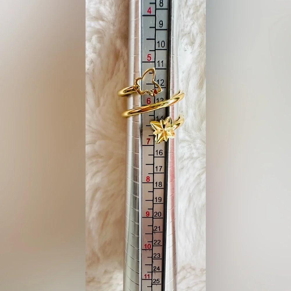 Spiral Ring with Butterfly  💛 Real 18 Karat Solid Gold Jewelry 💛 - Picture 10 of 10